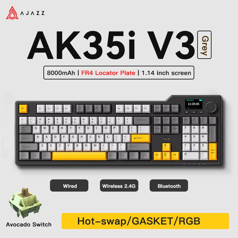Gaming Keyboard Corsair - Ajazz AK35I V3 MAX: bedraad, Bluetooth
