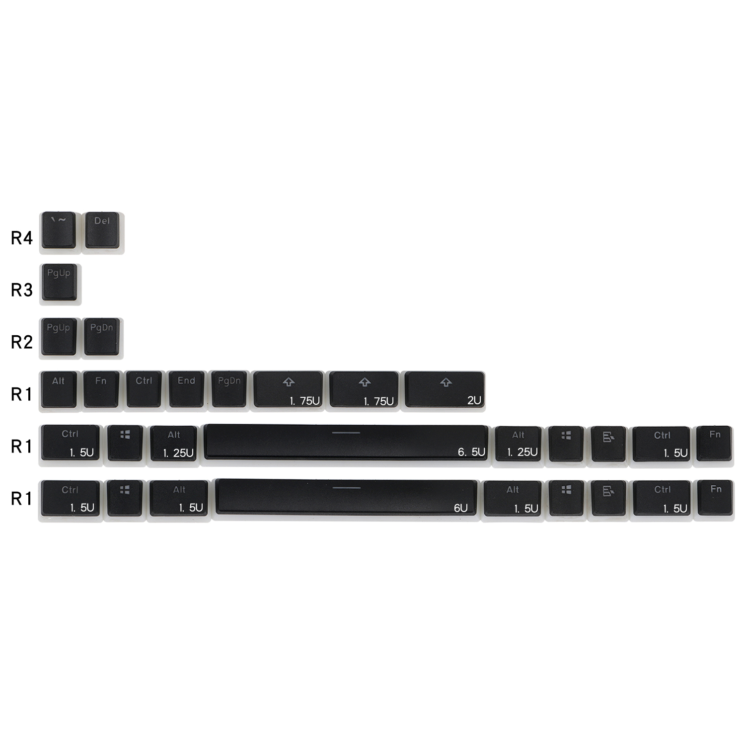 Gaming Keyboard Corsair - Pudding PBT Doubleshot Backlight Keycap zwart