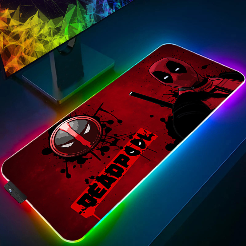 Gaming Keyboard En Mouse - LED-muismat Gaming Backlight Lock Edge Anime-accessoires