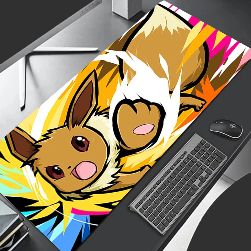 Gaming Keyboard En Mouse - P-Pokemon Eevee Anime Gaming-muismat, uitgebreide antislip