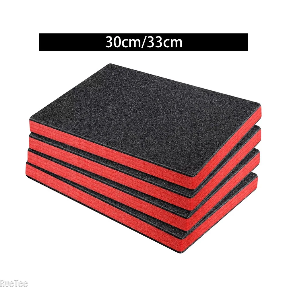 Polyurethane Foam Sheet - 4 stuks gereedschapskist schuiminzetstukken verpakking schuimpads