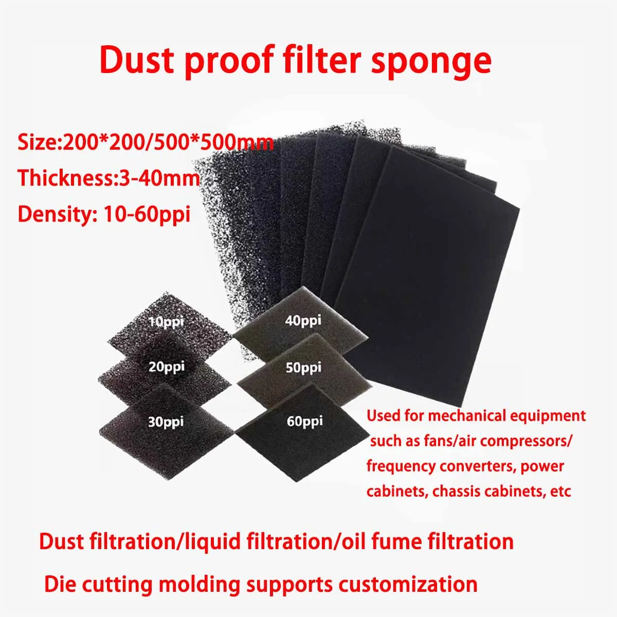 Polyurethane Foam Sheet - Diafragma Stofdicht Filter Spons Polyurethaan Filter