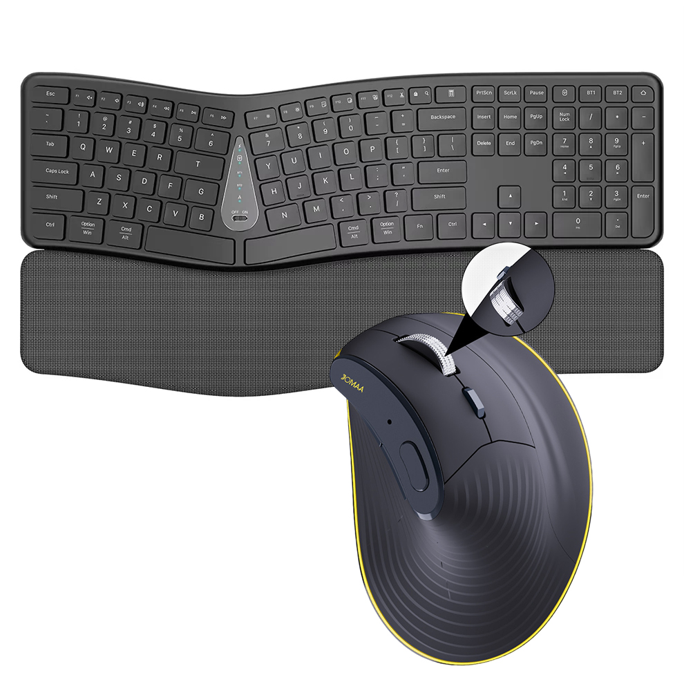 Gaming Keyboard Mouse Combo - 2.4G draadloze toetsenbord-muiscombinatie, comfortabel natuurlijk typen,