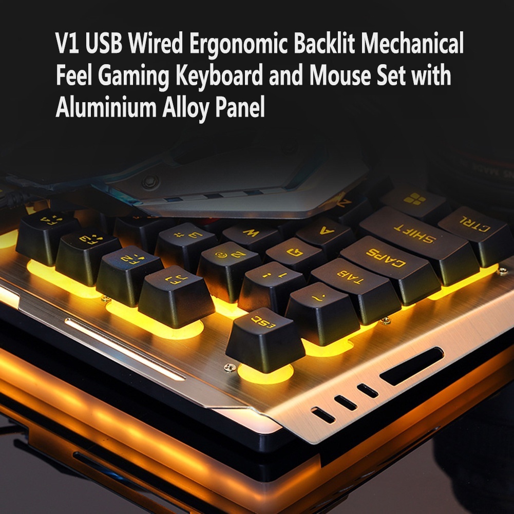 V1 USB bedraad mechanisch gami - Gaming Keyboard Mouse Combo recensie en prijs