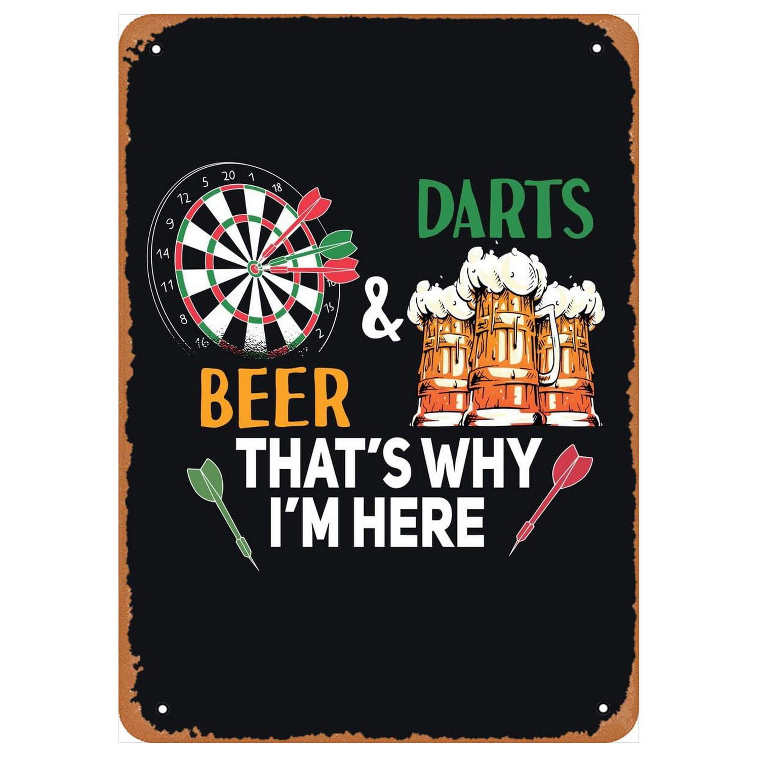 Vintage Darts & Beer blikken b - Brass Weight Plate recensie en prijs