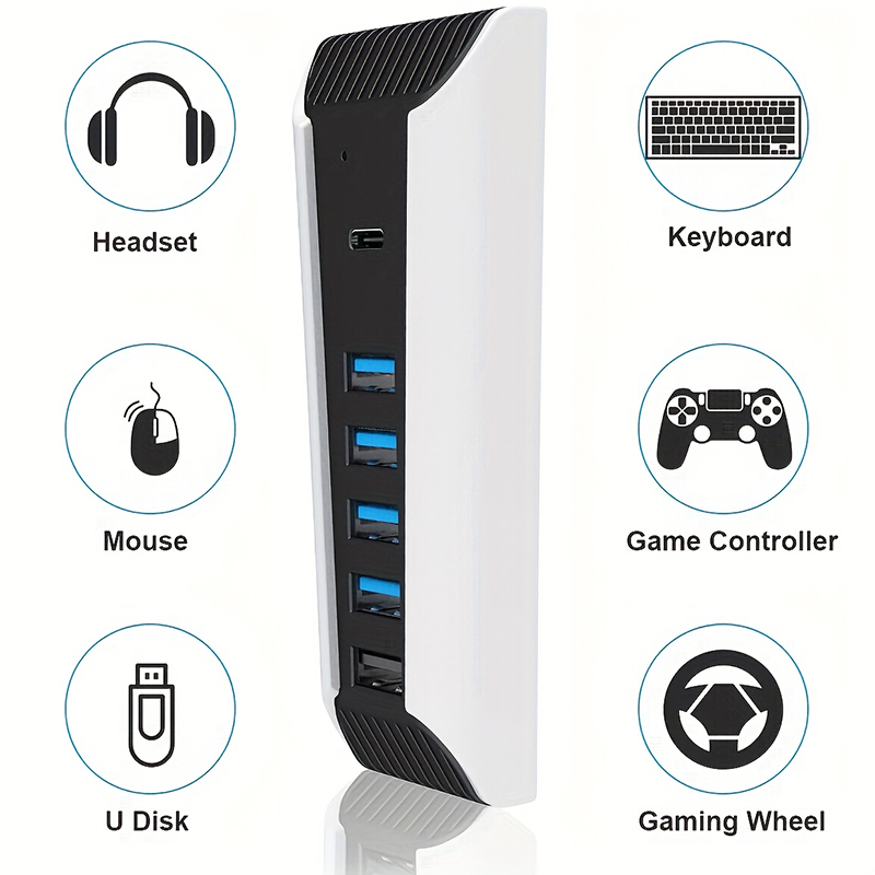 5-in-1 USB Hub voor PS5 Consol - Gaming Keyboard Splitter recensie en prijs