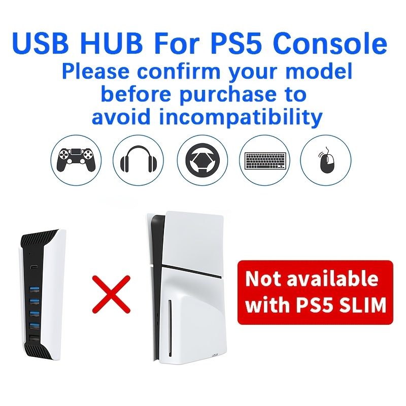 5-in-1 USB Hub voor PS5 Consol - Gaming Keyboard Splitter recensie en prijs
