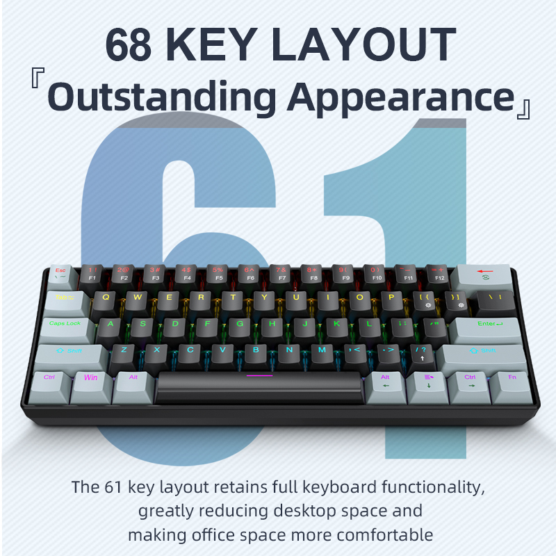 APAYADO K61 Mini mechanisch to - Gaming Keyboard E Yooso recensie en prijs