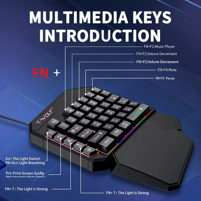 FocusOnPC TF900 2-in-1 mobiele - Gaming Keyboard Mouse Combo recensie en prijs