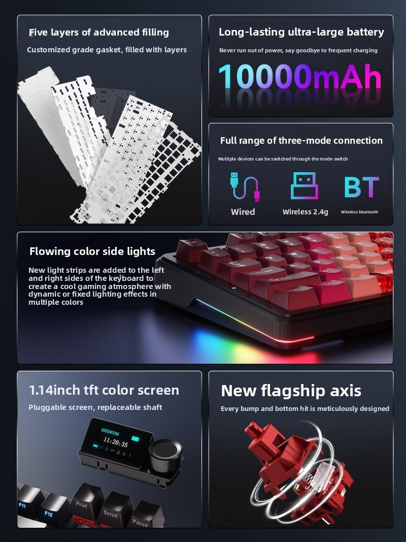 AJAZZ MK87 Draadloos mechanisc - Gaming Keyboard Mechanical Wireless recensie en prijs