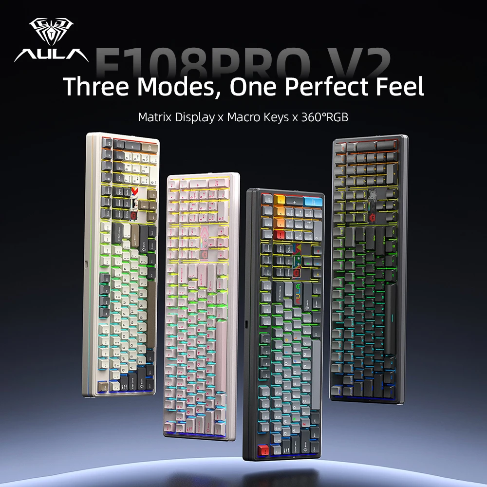 AULA F108 Pro V2 Mechanisch To - Gaming Keyboard Mechanical Wireless recensie en prijs