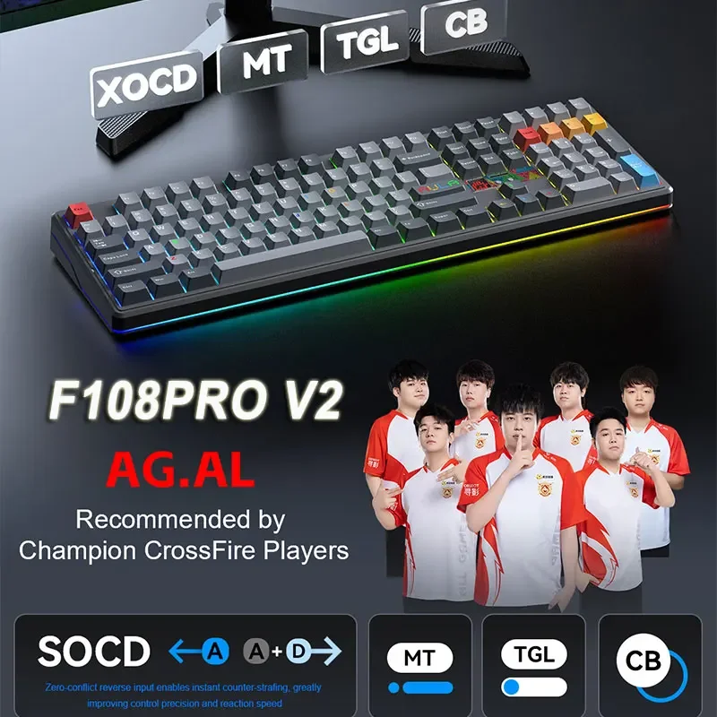 AULA F108 Pro V2 Mechanisch To - Gaming Keyboard Mechanical Wireless recensie en prijs