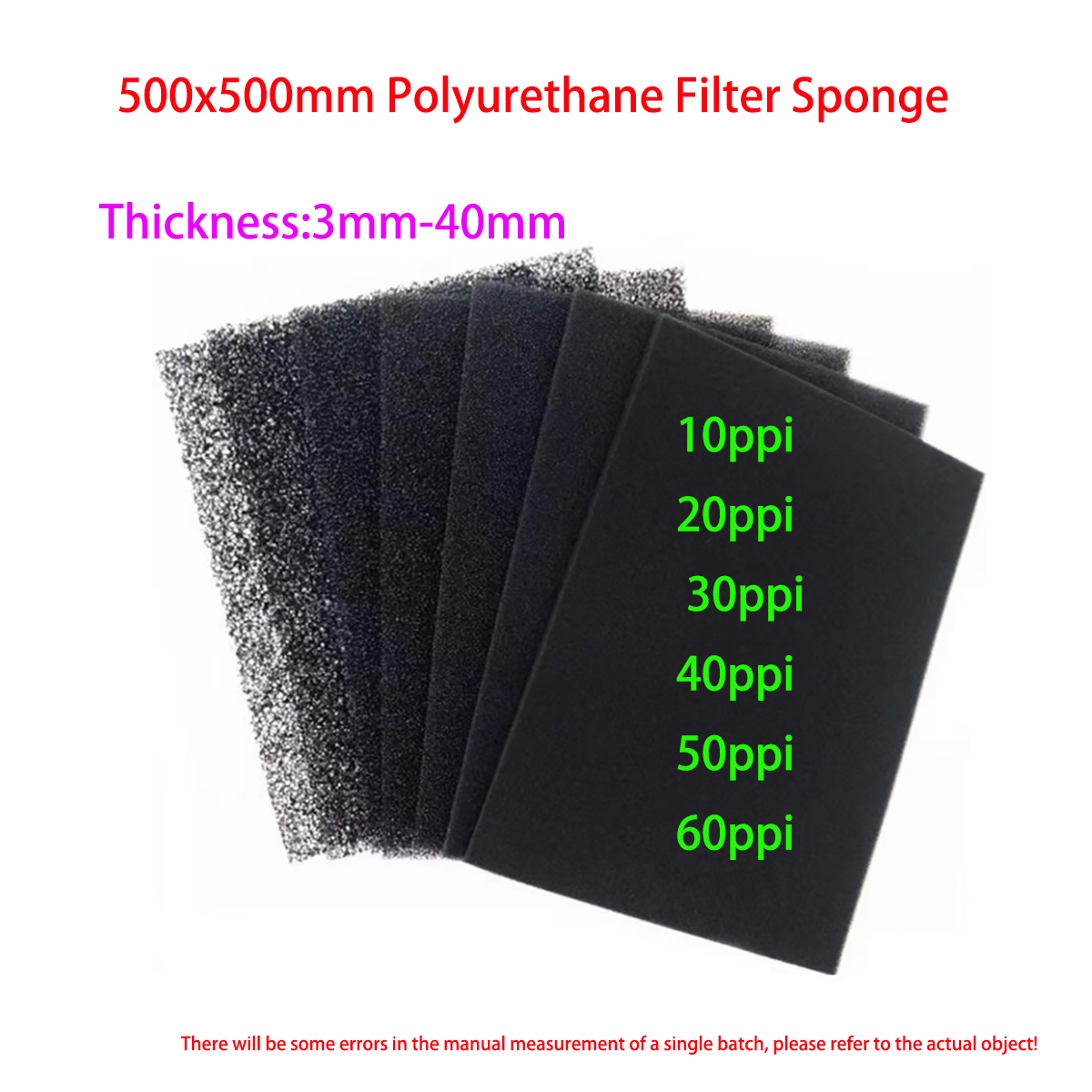 10ppi - 60ppi Apertuur Polyure - Polyurethane Foam Sheet recensie en prijs